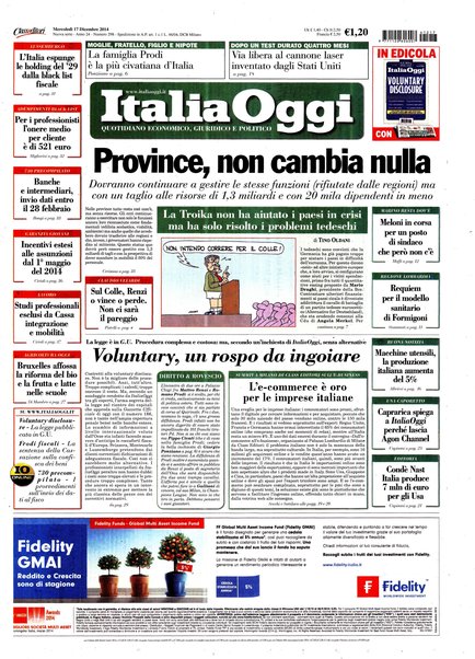 Italia oggi : quotidiano di economia finanza e politica